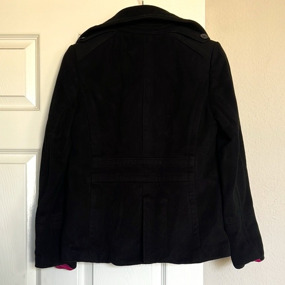 JCrew Double Breasted Wool Black Coat - Picture 3 of 5